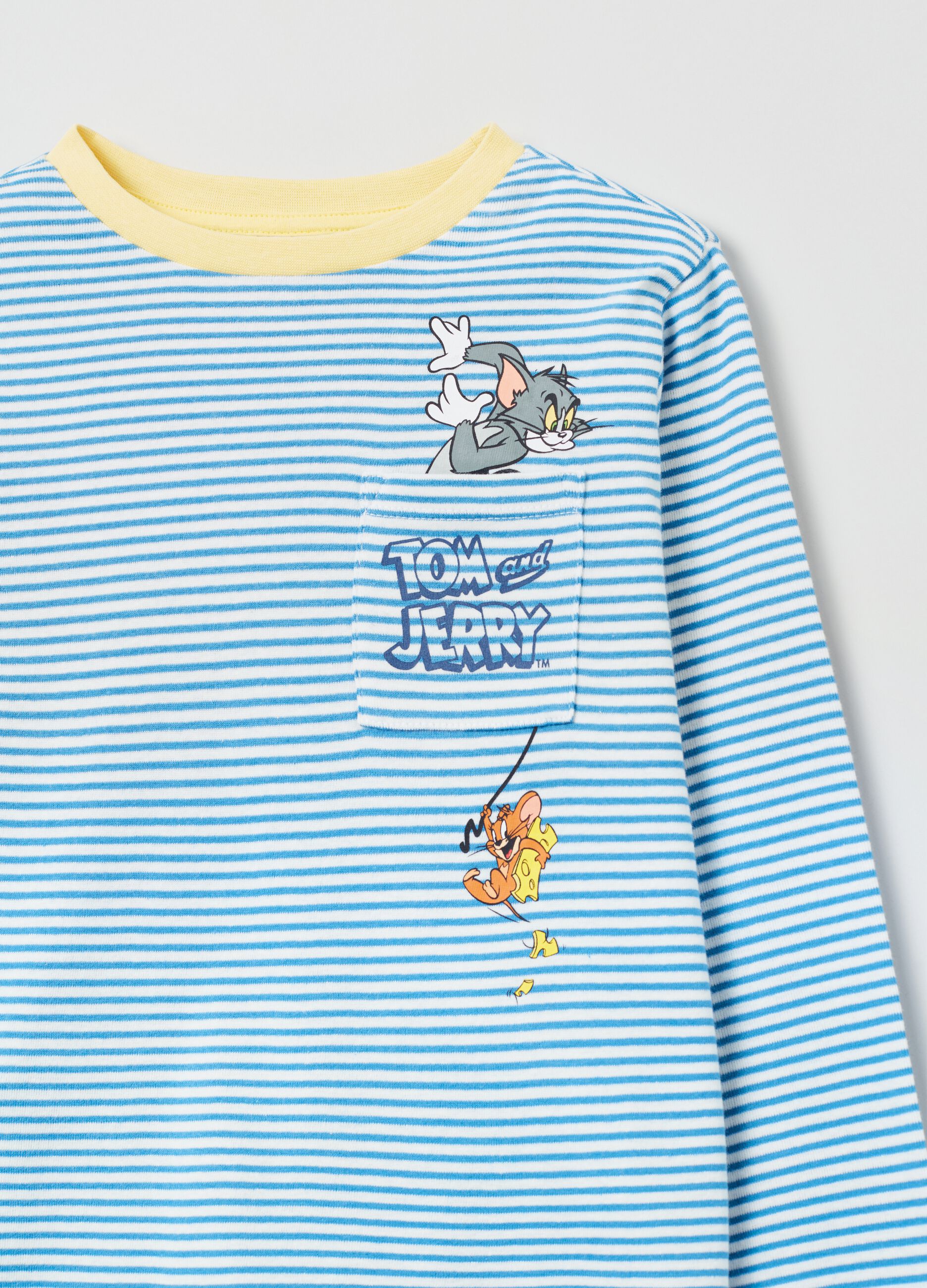 Long cotton pyjamas with Tom & Jerry print