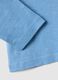 Boys&rsquo; light blue pure cotton T-shirt with chest pocket, oversized fit_2
