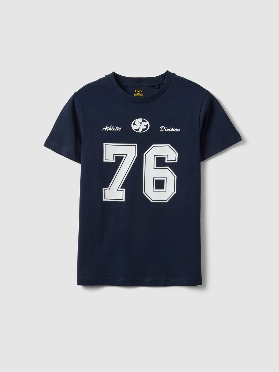 Boys&rsquo; blue pure cotton regular-fit T-shirt with print_3