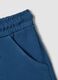 Blue pure cotton shorts with elasticated waist_2