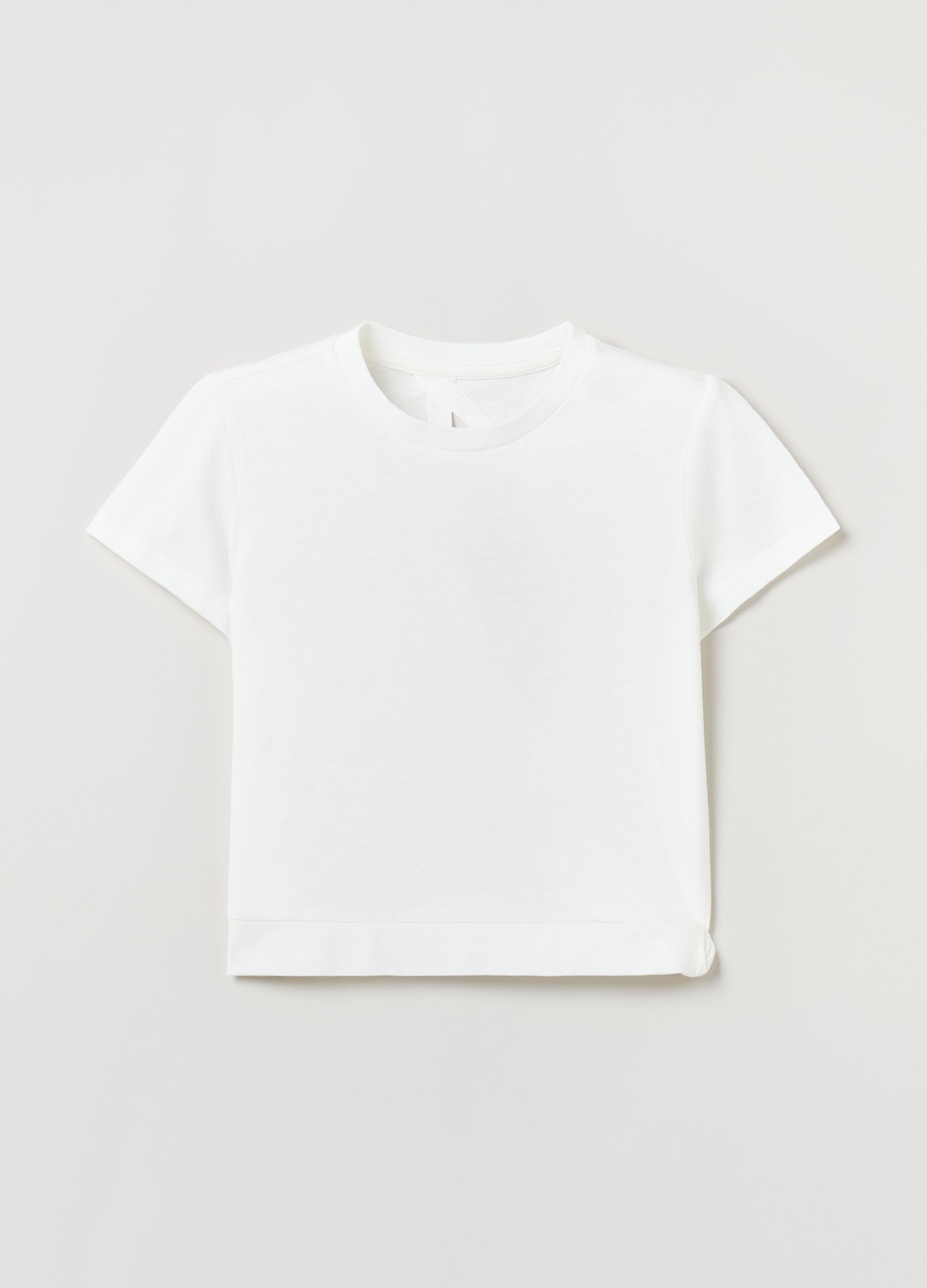 T-shirt con nodo e dettaglio cut out_0