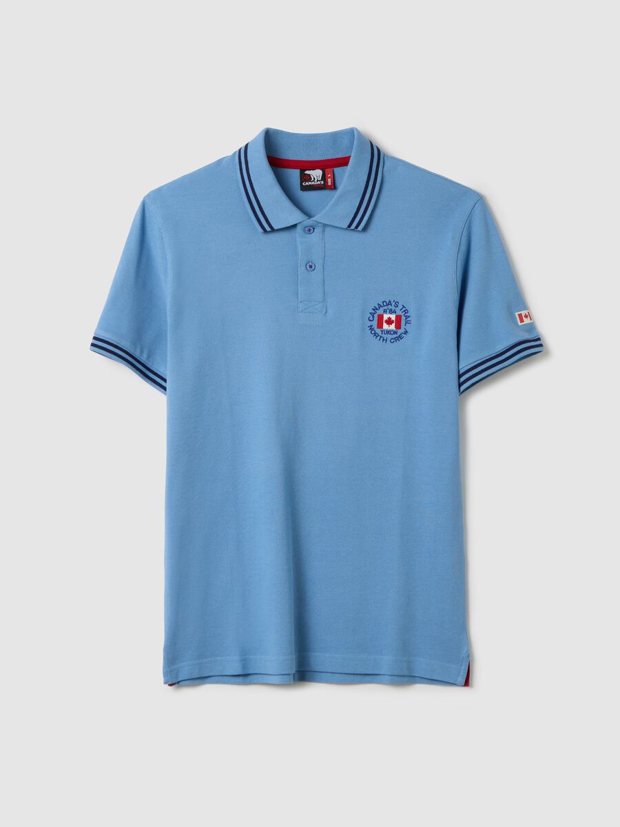 Piquet polo shirt with embroidered logo_4