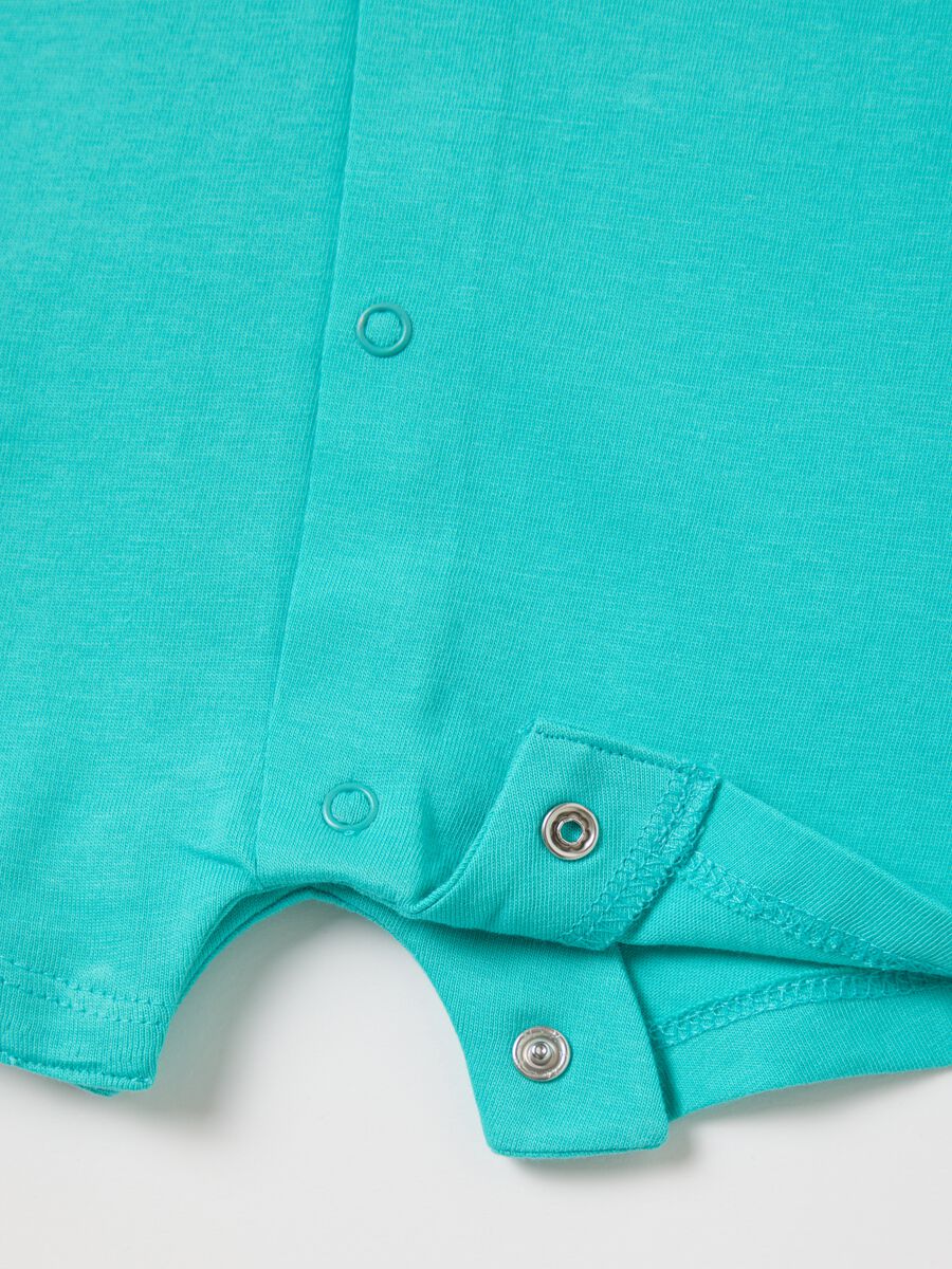 Two-pack white and light blue onesie in organic cotton with print_2