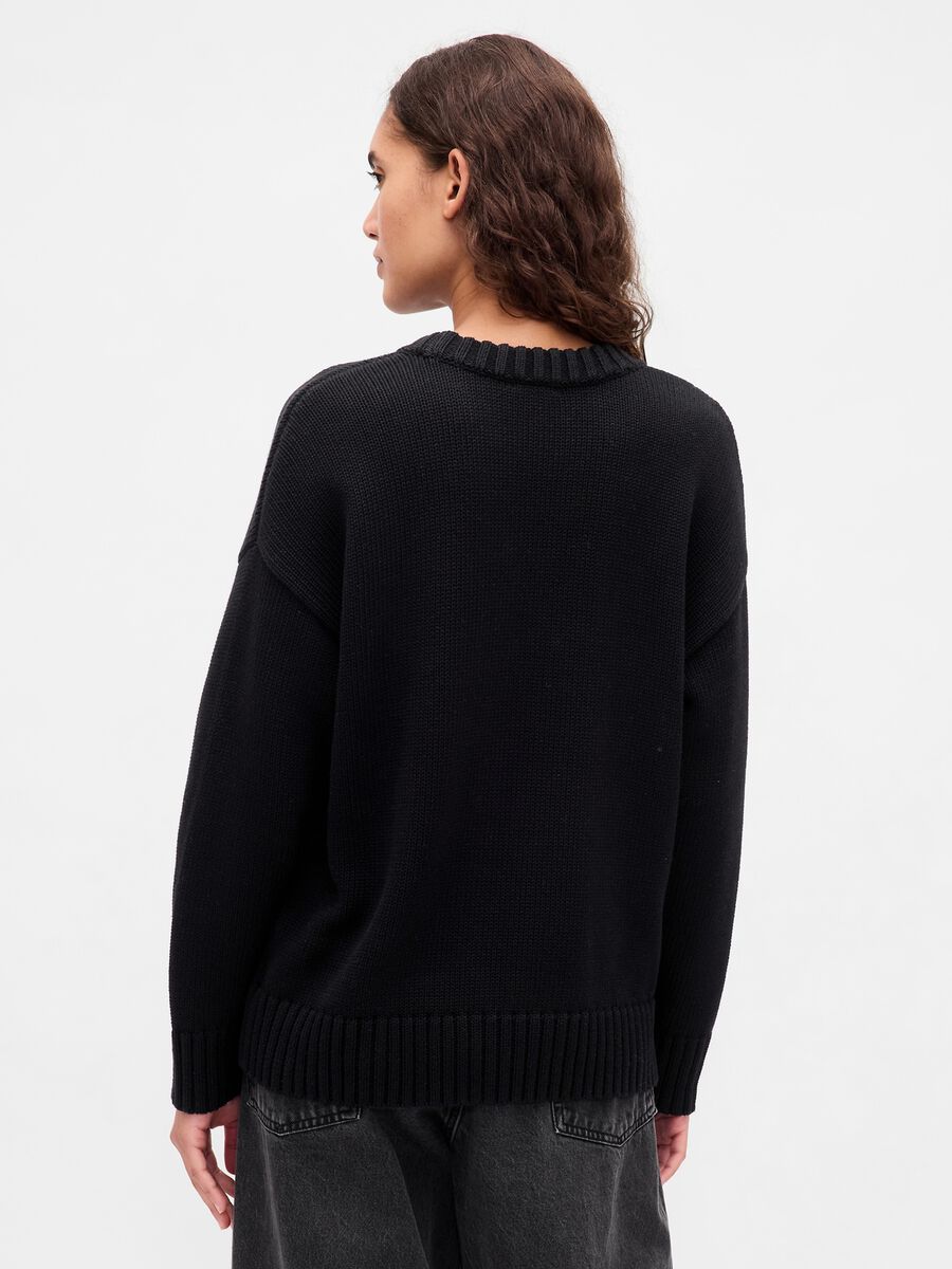 Maglione nero in cotone _1