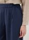 Blue viscose-blend trousers with elasticated cuffs, regular fit_3
