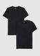 Black T-shirt in pure cotton regular fit_4