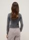 Cardigan in puro cotone grigio da ragazza slim fit con full zip_1