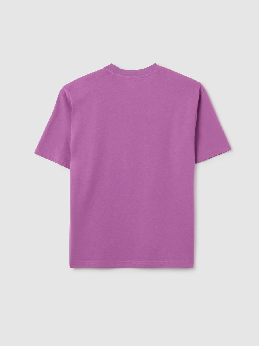 Boy's regular fit purple cotton T-shirt_1