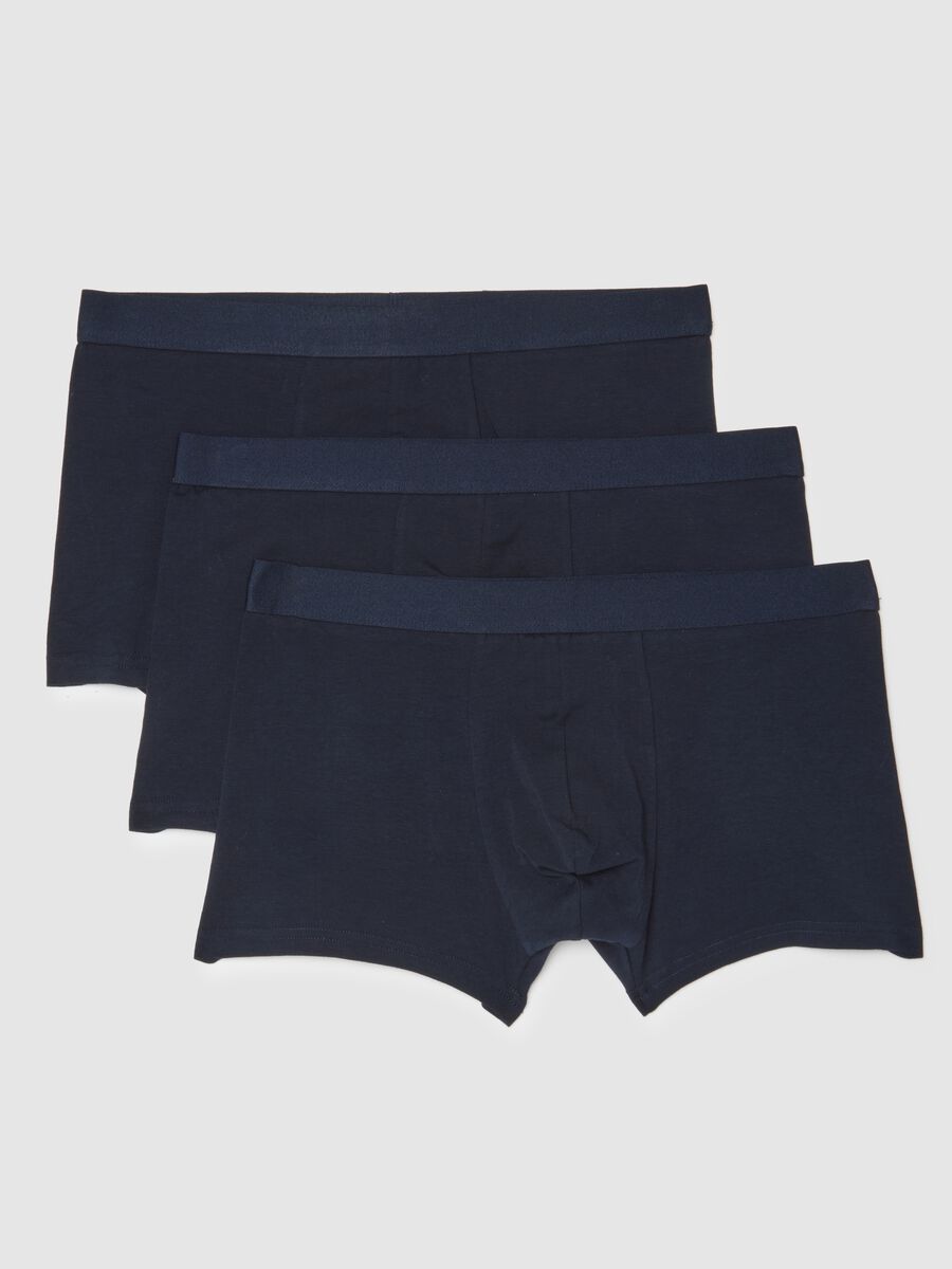 Set of three-pack cotton stretch blue regular fit boxers_4