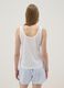 White organic cotton pyjama vest, regular fit, with floral print_2
