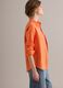 Orange pure linen regular fit shirt_0