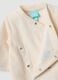 Beige organic cotton-blend all-in-one baby sleepsuit with Mickey embroidery_2