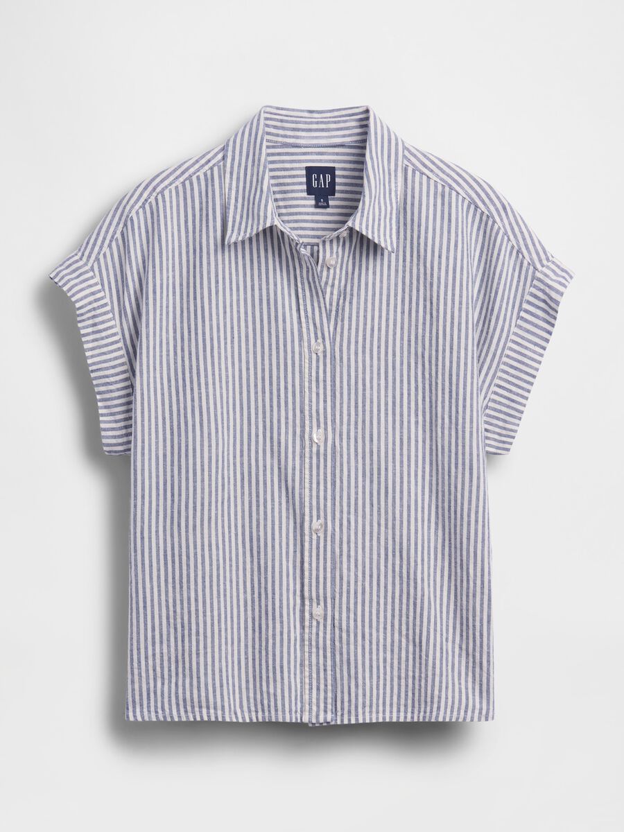 Striped linen-blend shirt_4
