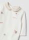 White organic cotton-blend baby sleepsuit with collar and animal embroidery_2