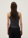 Grey ribbed stretch-cotton fitted tank top_2