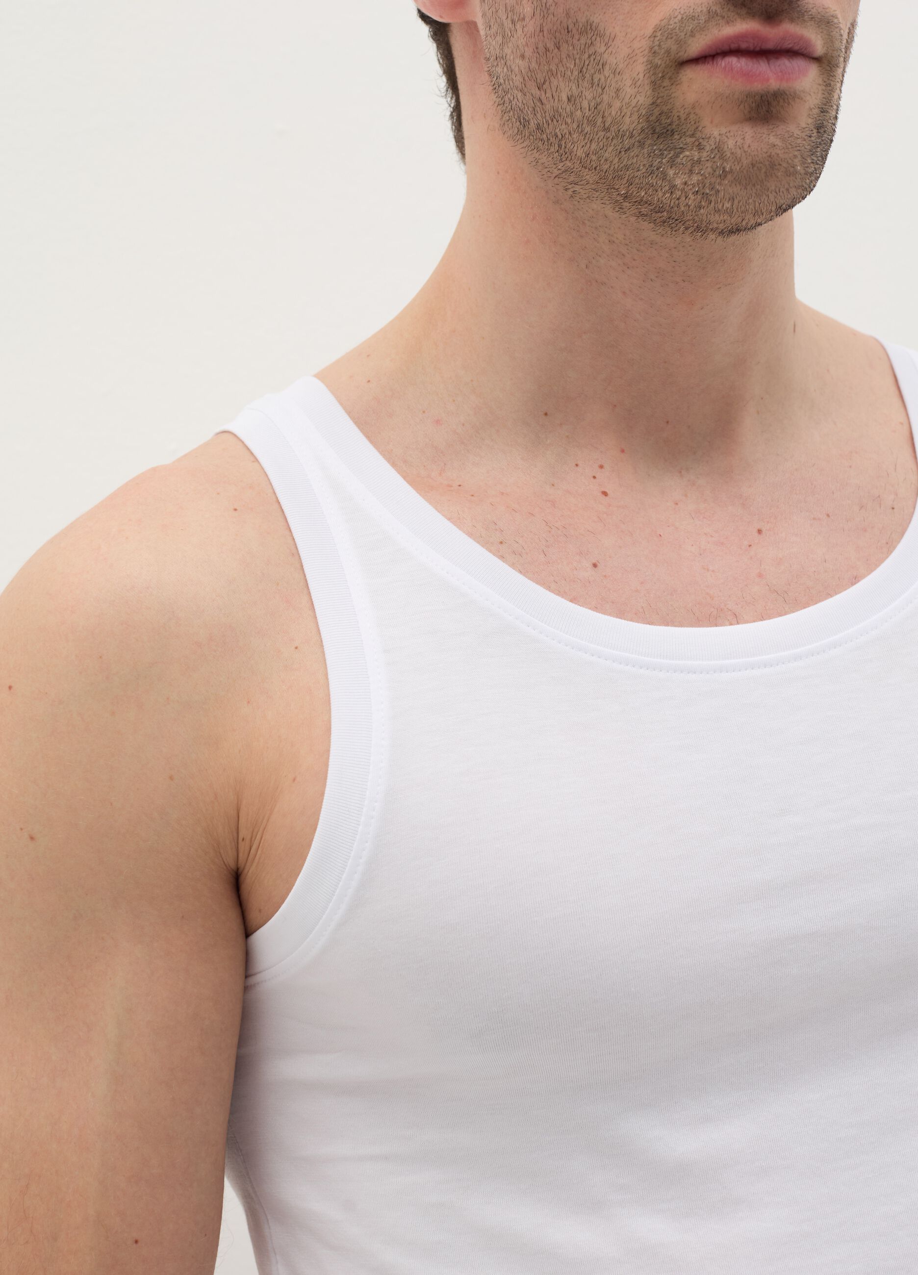 Two-pack racerback vests in Supima cotton
