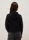 Girls' regular fit black pure cotton sweatshirt with zip_1