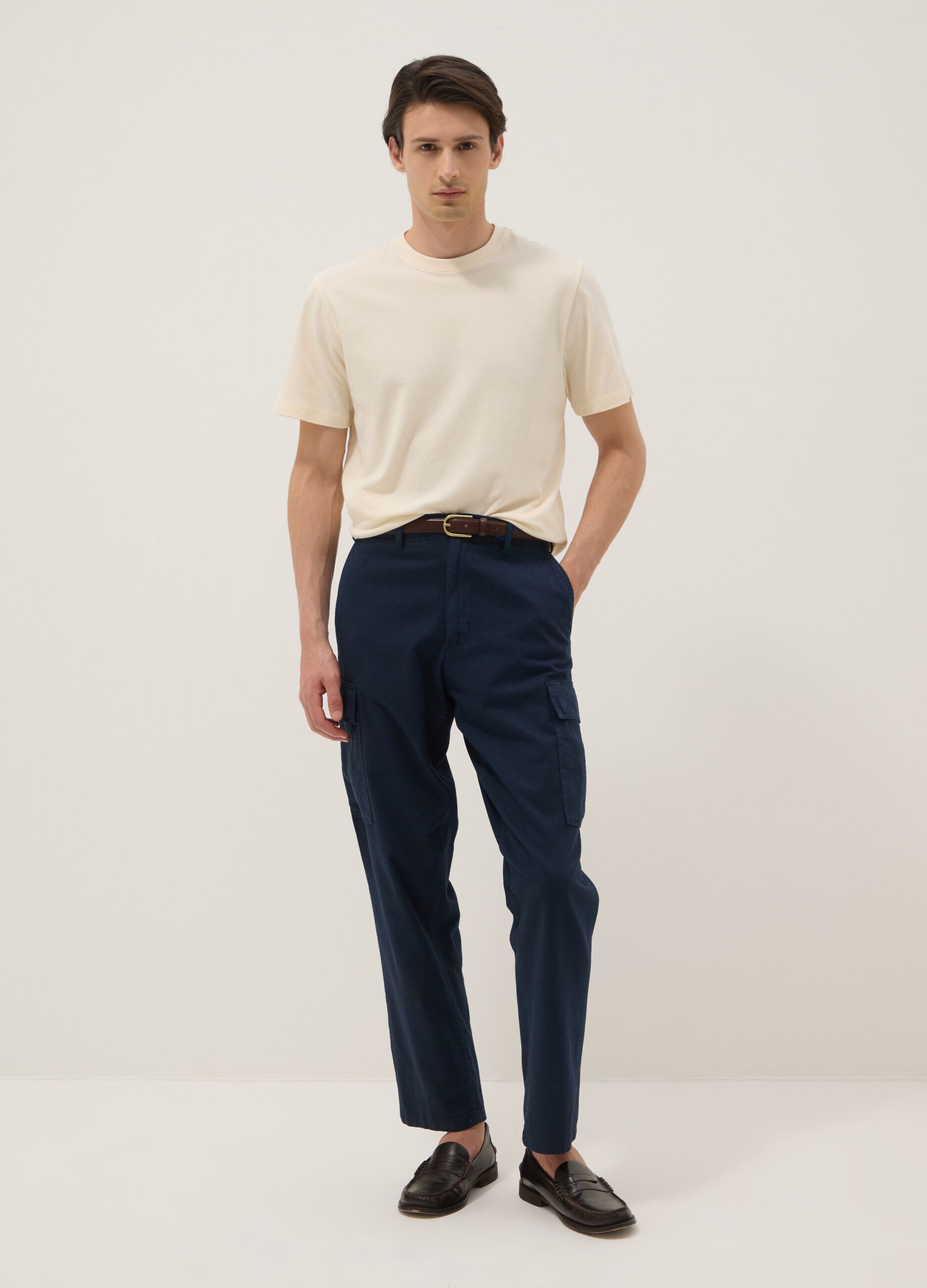 White short-sleeve pure cotton T-shirt