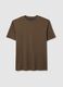 Regular Fit Brown Pure Cotton T-shirt_4