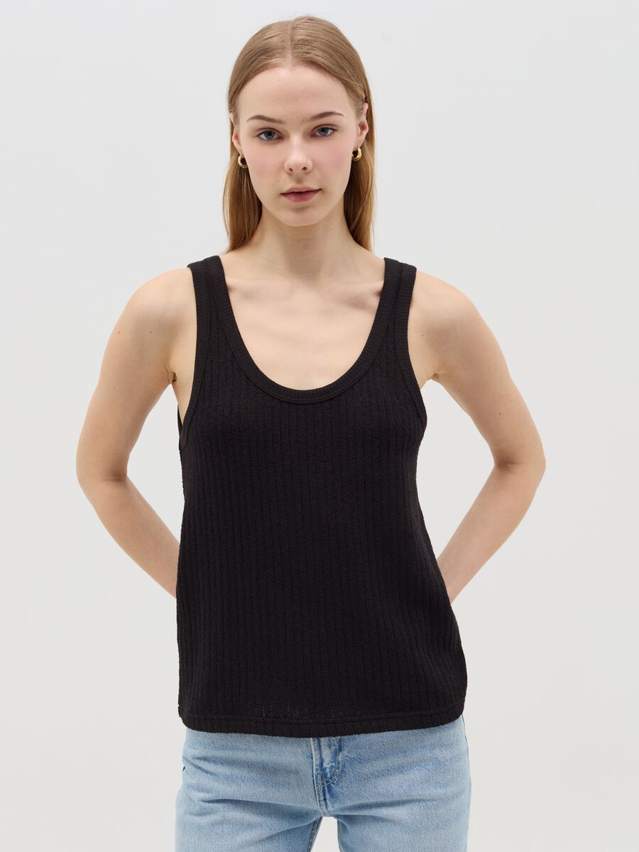 Tank top with striped motif_0