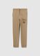 Boys' regular fit beige cotton joggers_3