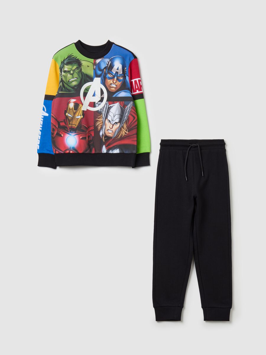 Fleece jogging set with Avengers print_0