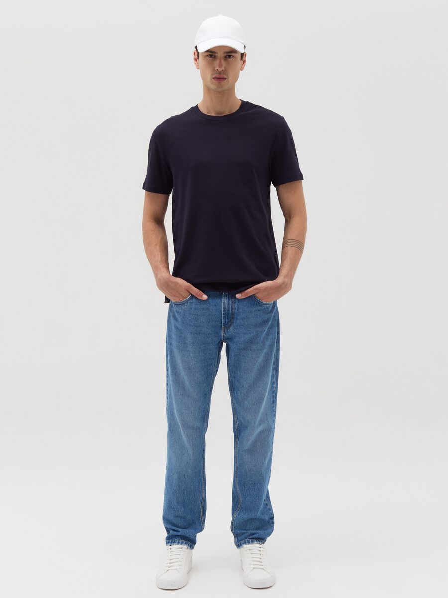 Cotton T-shirt with round neck_1
