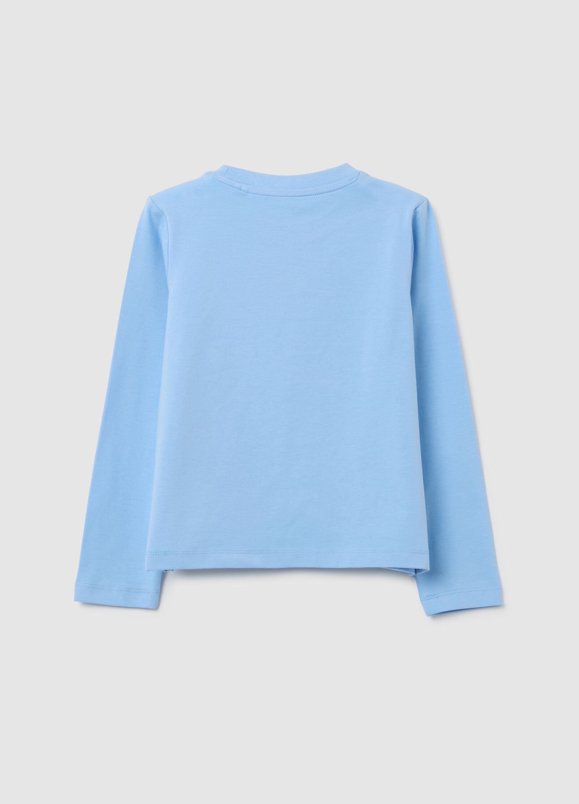Girl's blue stretch cotton top regular fit