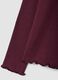 Purple organic stretch cotton T-shirt with mock neck_3