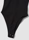 Black ribbed stretch-cotton bodysuit with wide neckline_5