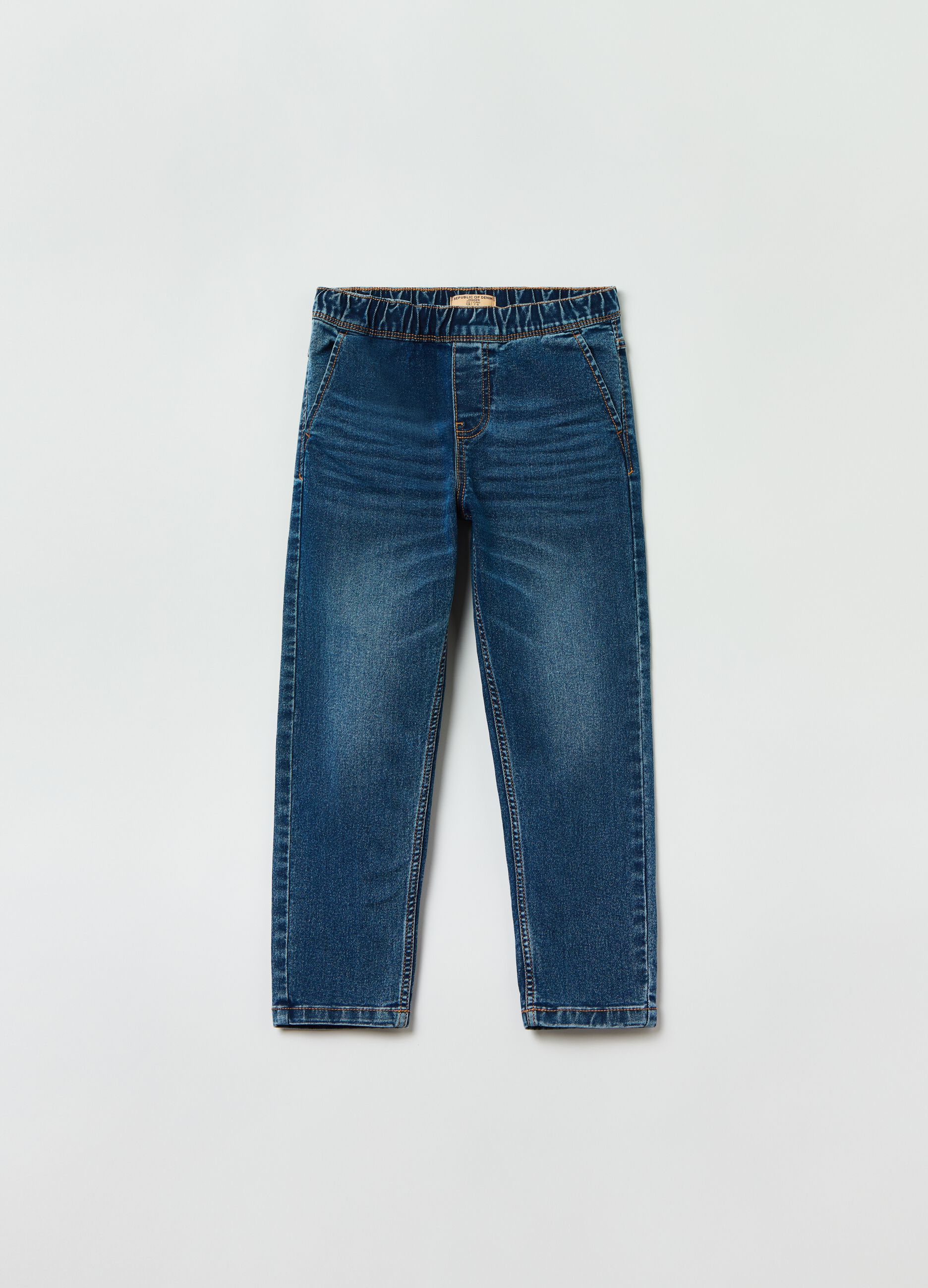 Joggers pull on in denim _0