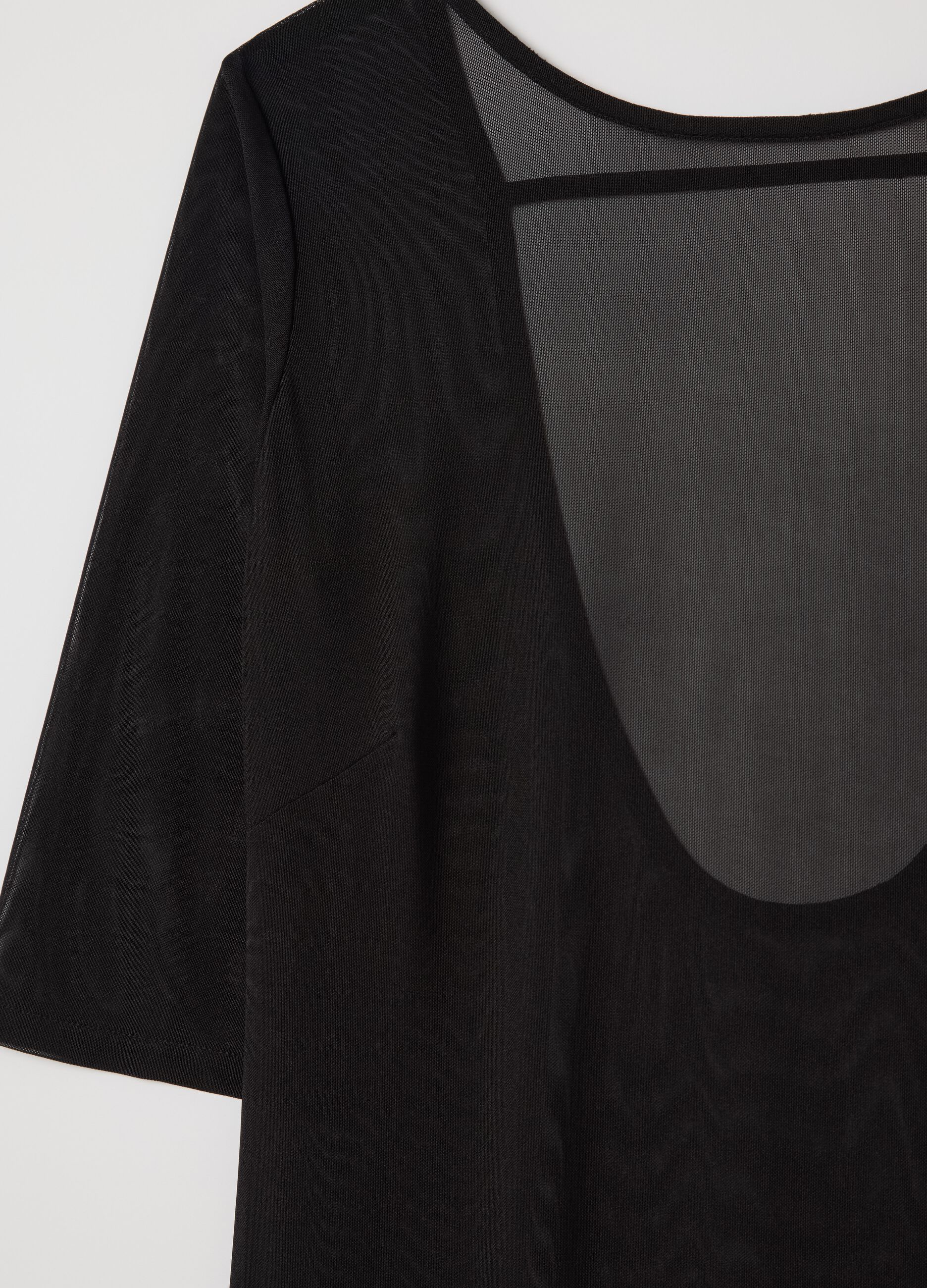 Long black beach cover-up dress