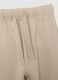 Boys' beige regular fit pure cotton trousers_3