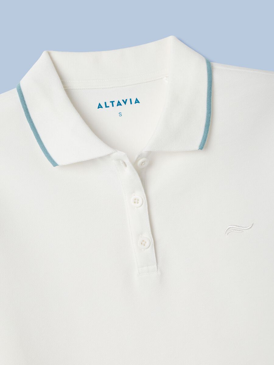 White ALTAVIA SAILING stretch cotton polo shirt_5