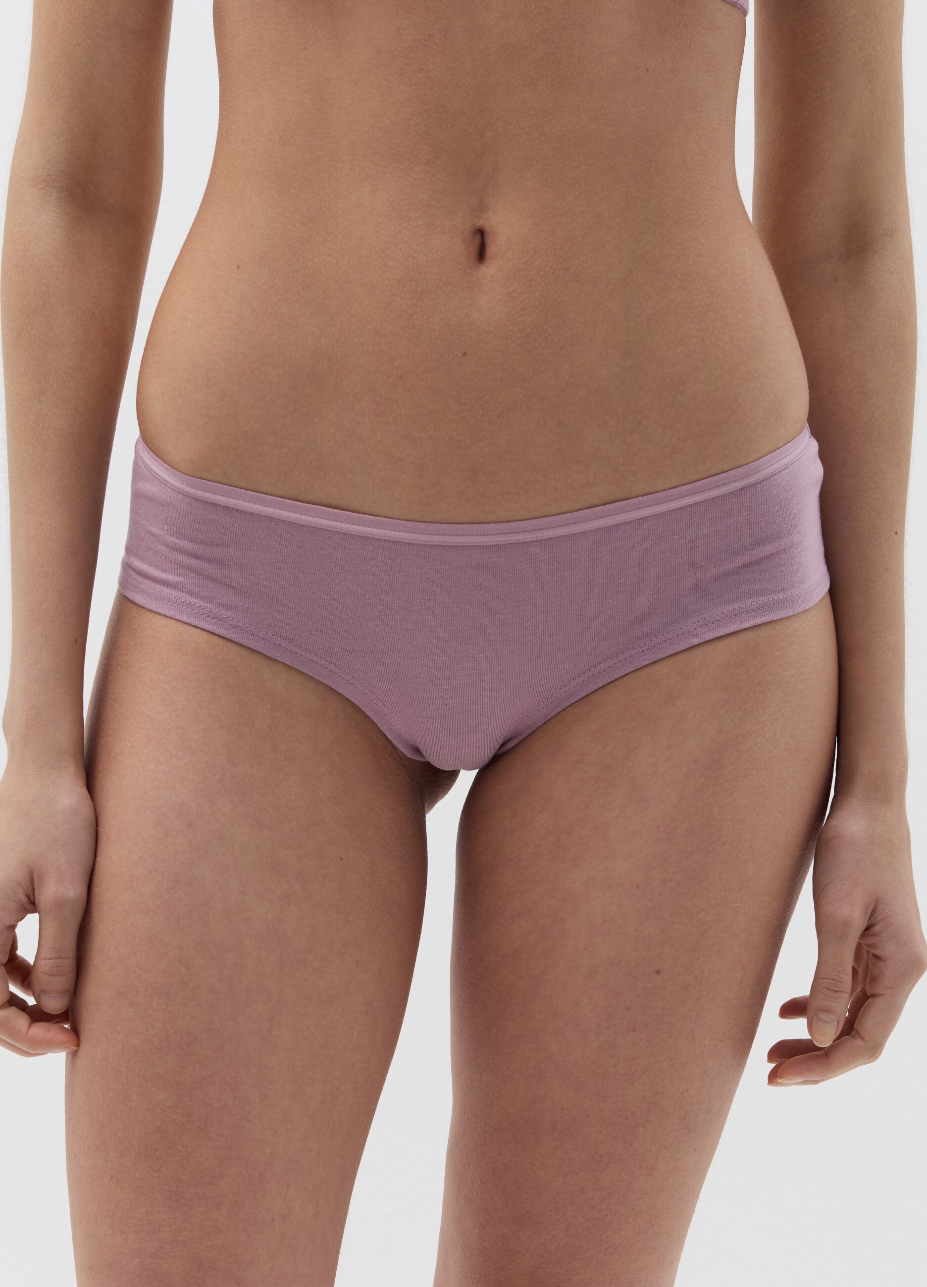 Five-pack French knickers in stretch cotton