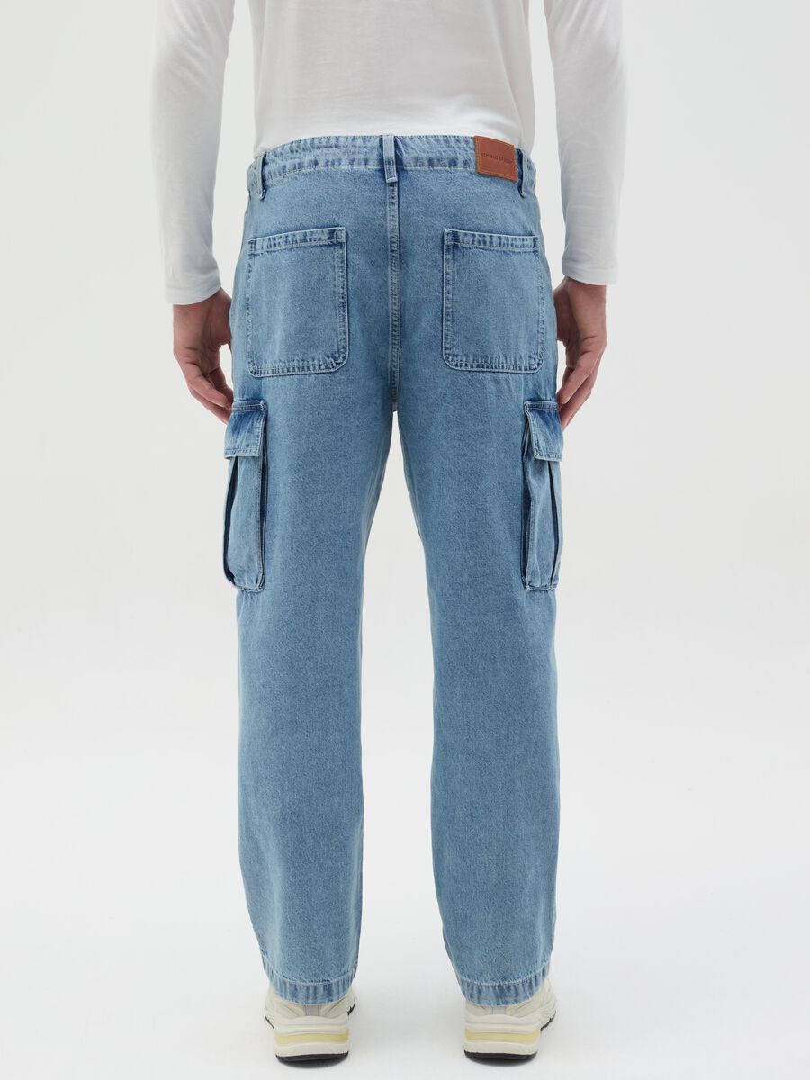 Acid wash cargo jeans_3