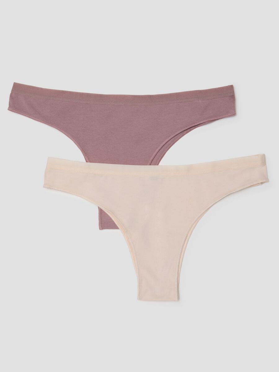 Twin-pack multicolour regular fit stretch cotton Brazilian briefs_4