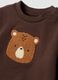 Brown crew-neck pyjamas in pure organic cotton_3