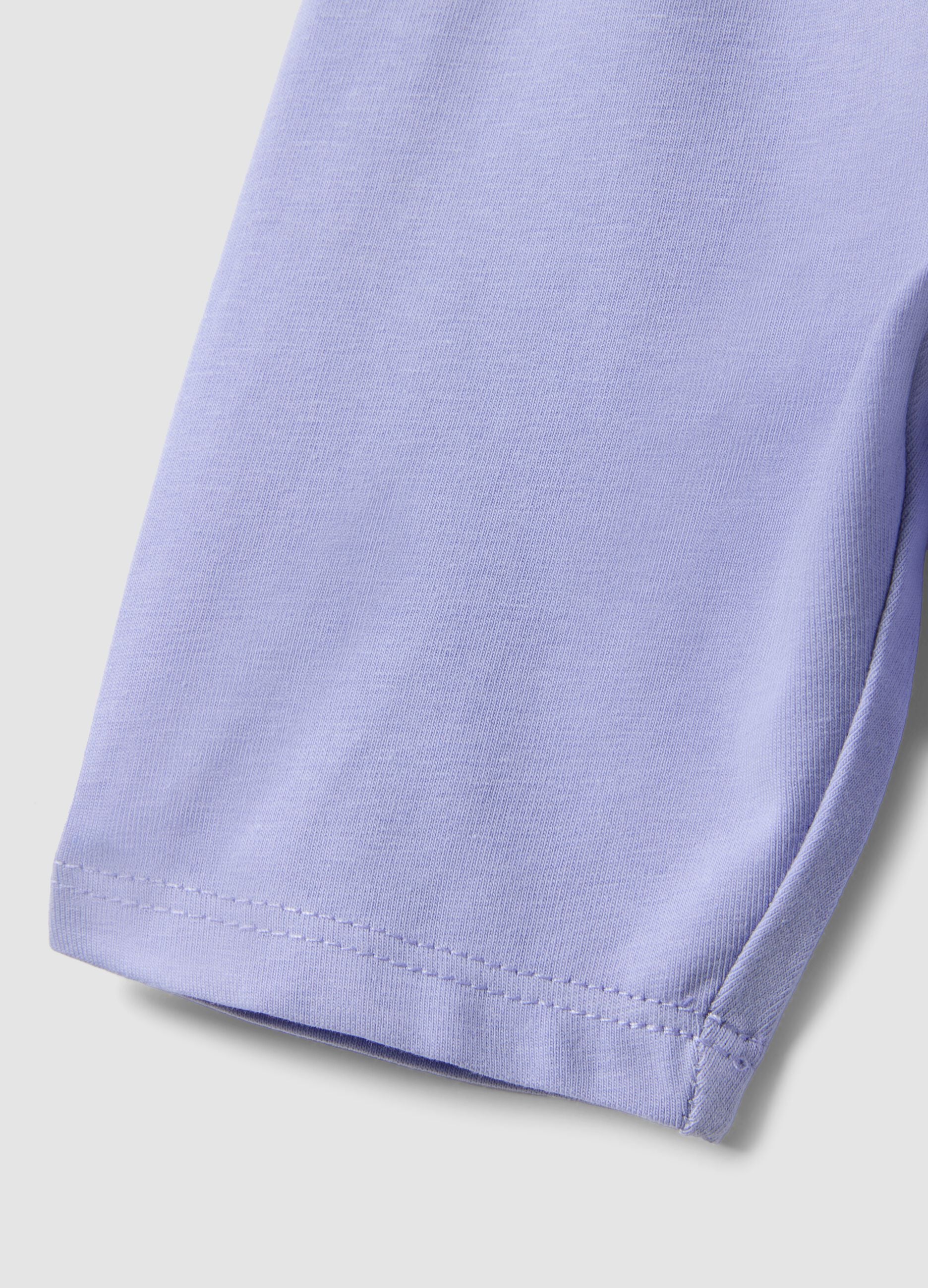 Purple organic cotton shorts