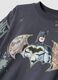 Blue pure cotton short-sleeve Batman print T-shirt_3