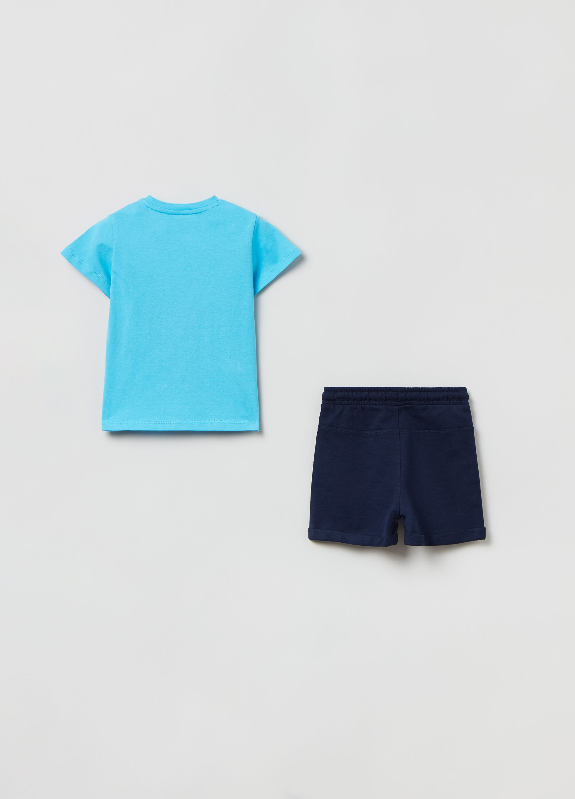 Jogging set t-shirt e shorts in cotone_1
