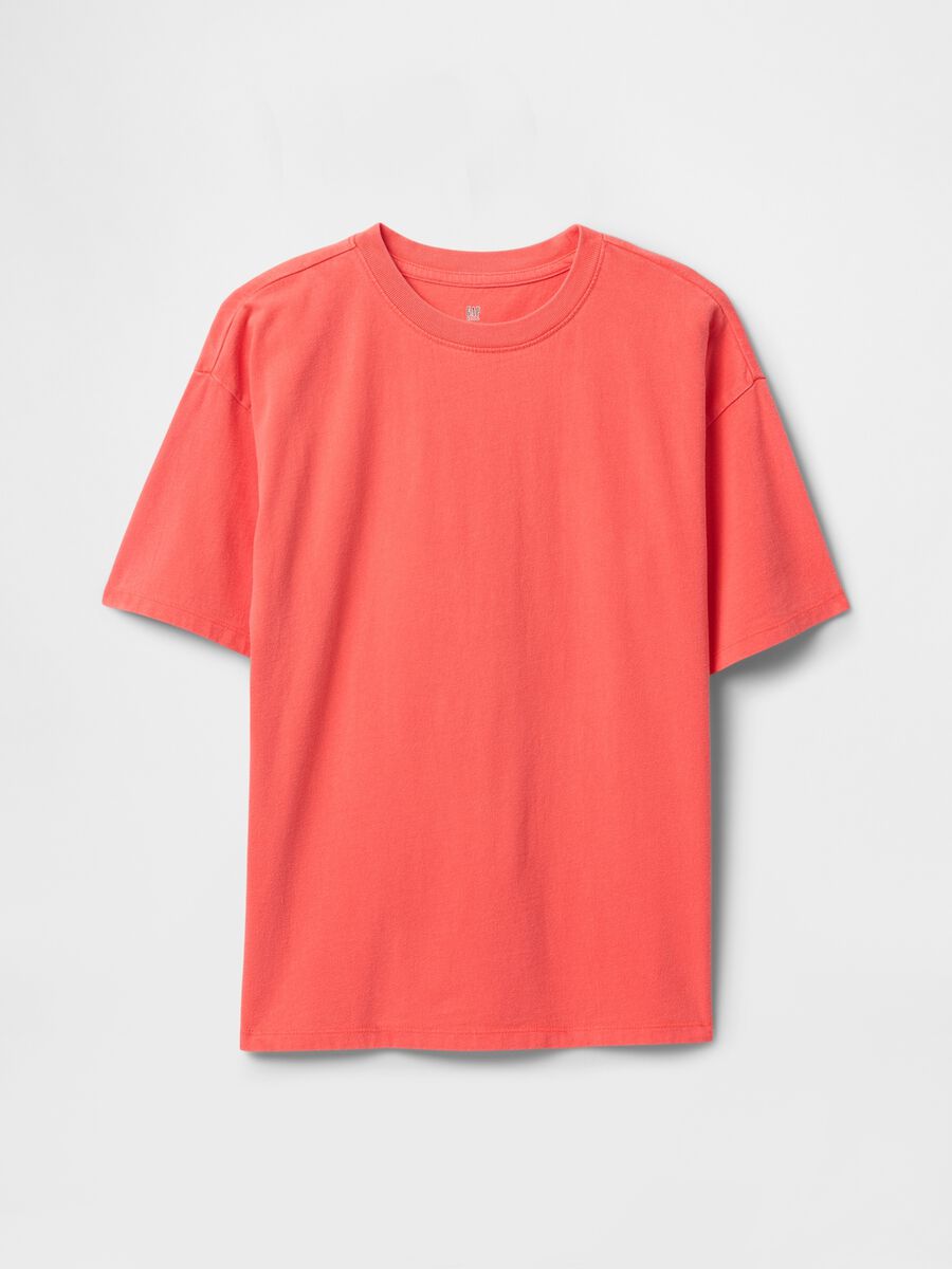 Coral Oversized Cotton T-shirt_0