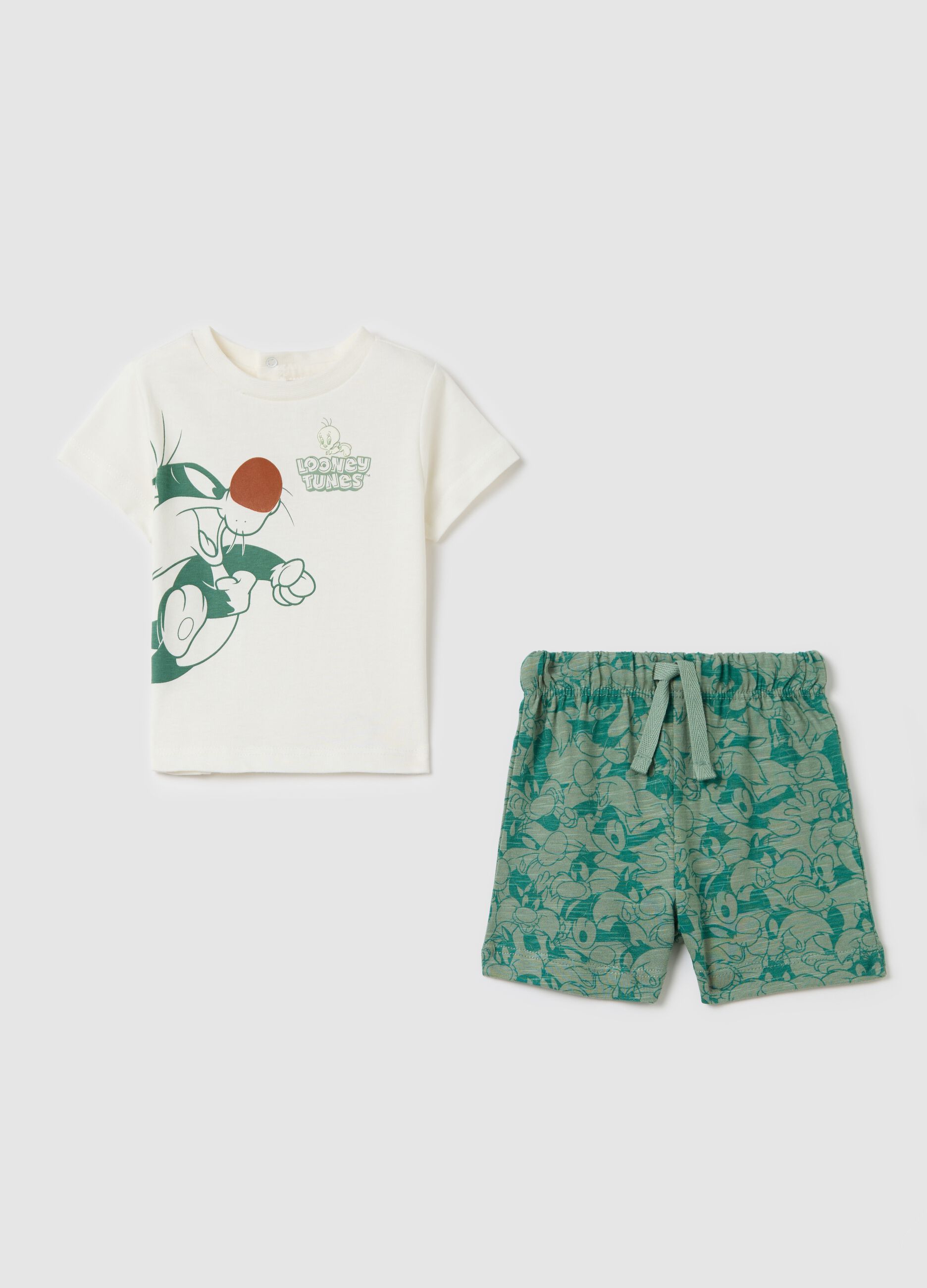 Organic cotton set with Sylvester the Cat print