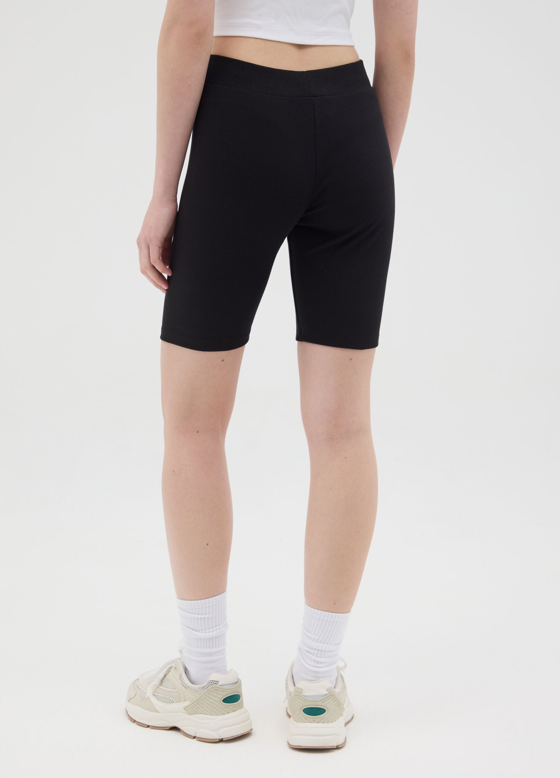 Black cycle shorts with NBA Los Angeles Lakers print
