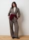 Slim fit brown checked trousers_0