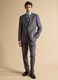 Grey stretch viscose suit with classic lapel_0