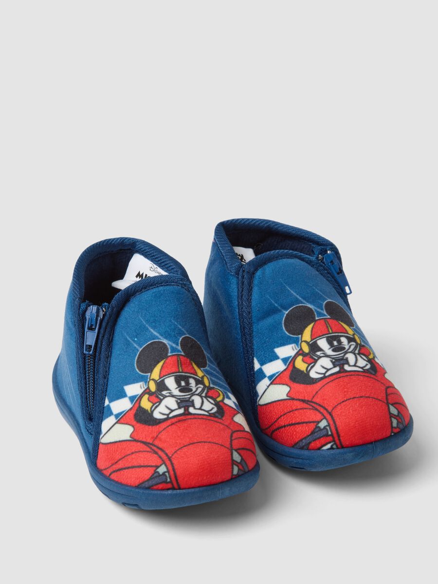 Blue Mickey & Friends print slippers for baby and toddler_2