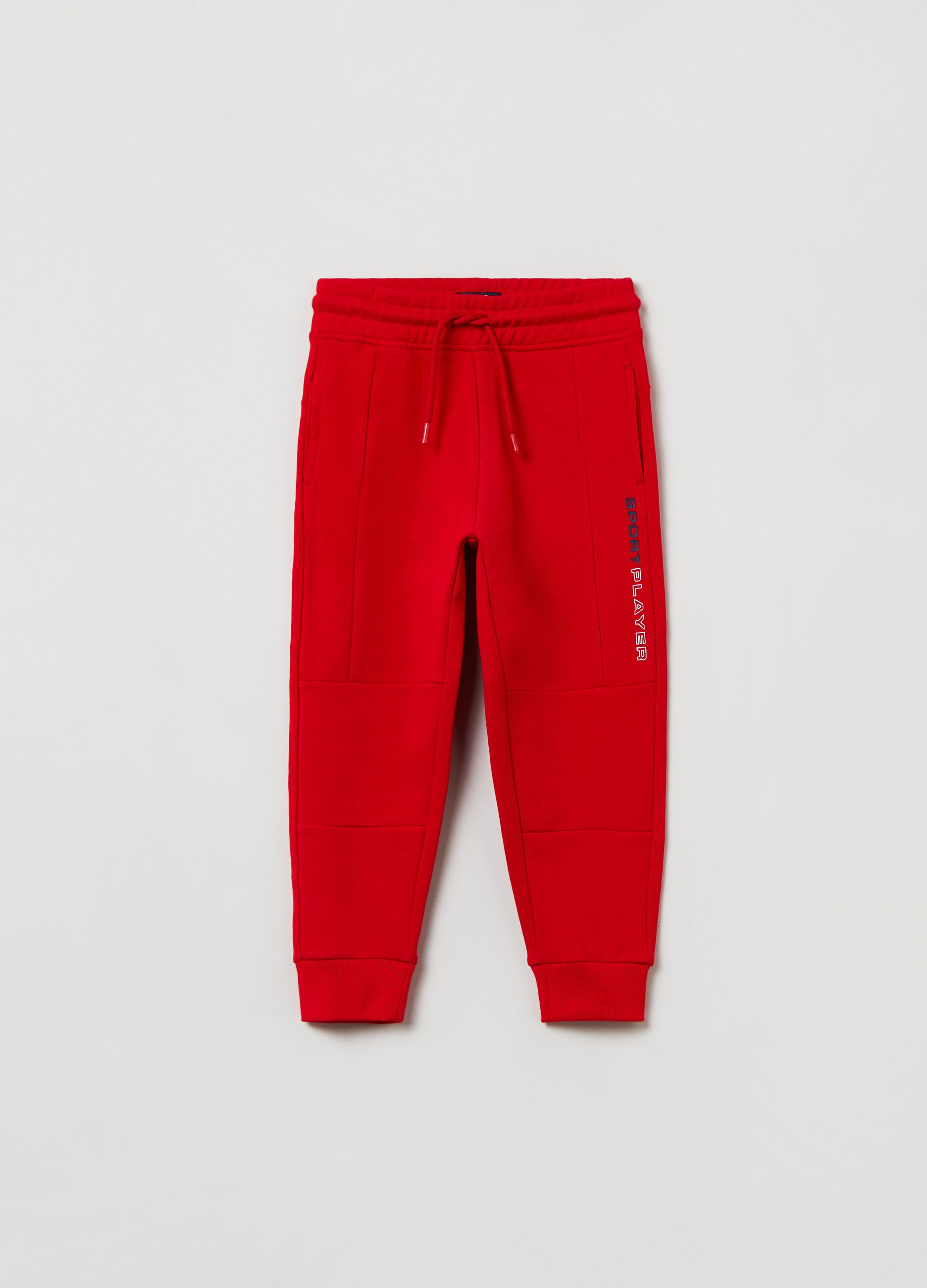 Joggers in cotton with drawstring