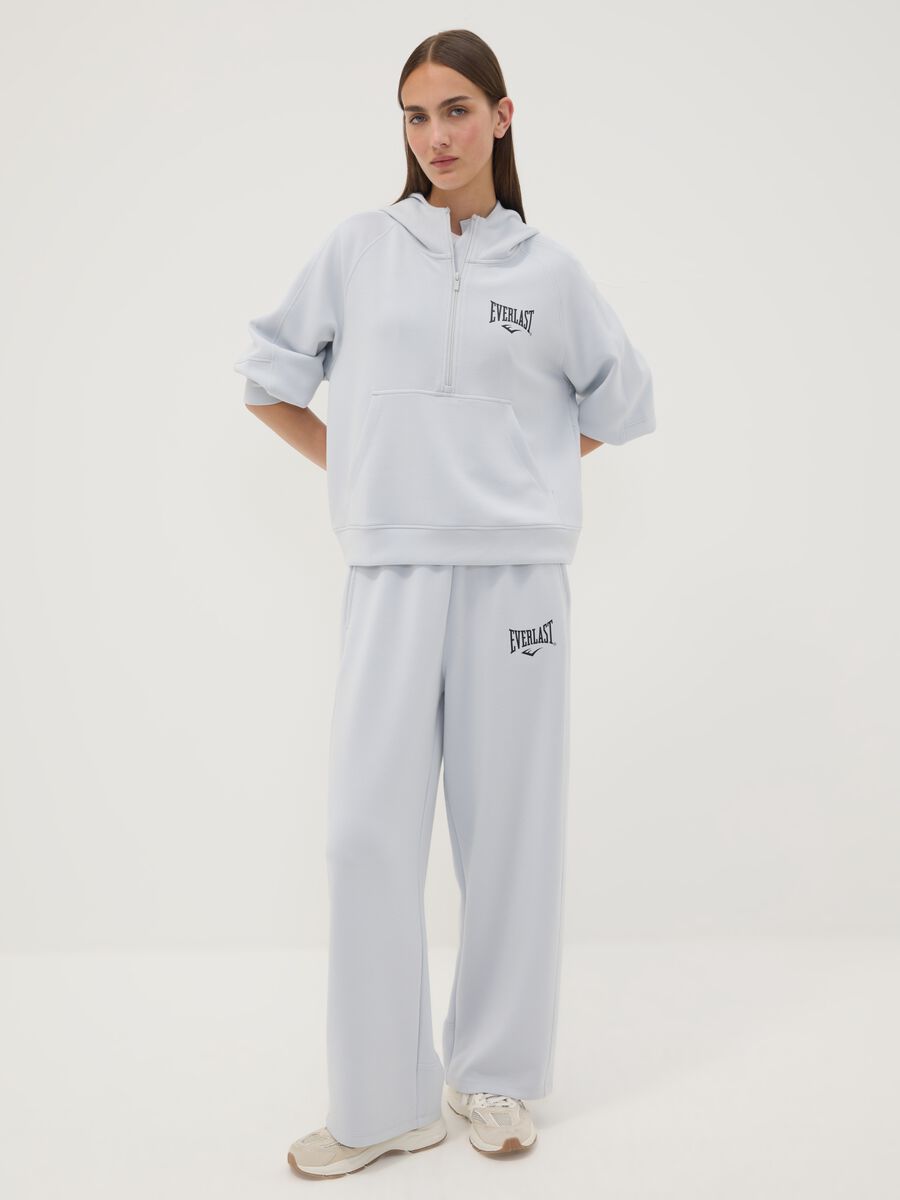 Grey stretch viscose jersey hoodie_1