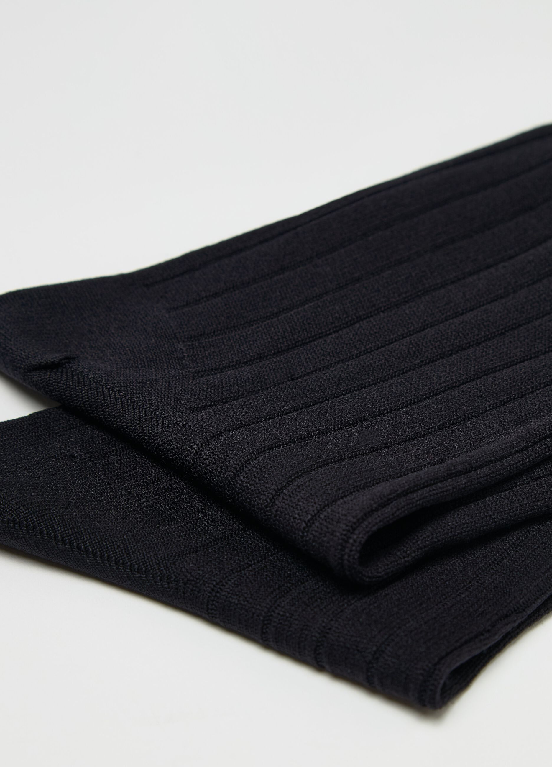 Two-pair pack short ribbed socks